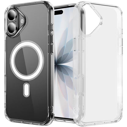 For Apple iPhone 17 (6.3") Clear Magnetic Case with Built-in Magnets Compatible with MagSafe Slim Soft TPU Bumper Case Cover Clear
