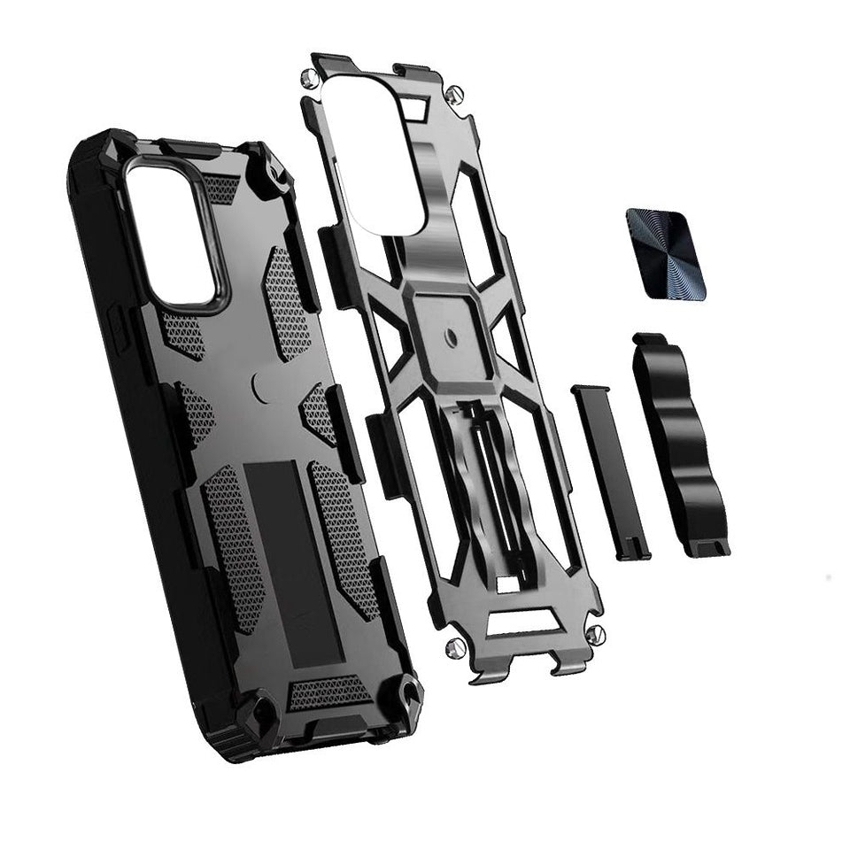 For Samsung Galaxy A17 5G Hybrid Shockproof [Military Grade] Rugged Protective with Magnetic Car Mount & Invisible Stand Case Cover