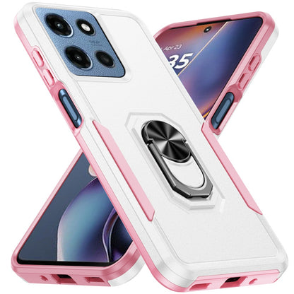 For Motorola Moto G Stylus 5G 2025 Hybrid Rugged Tough 2in1 Drop-Proof Protection Military Grade Armor with Metal Ring Stand Case Cover