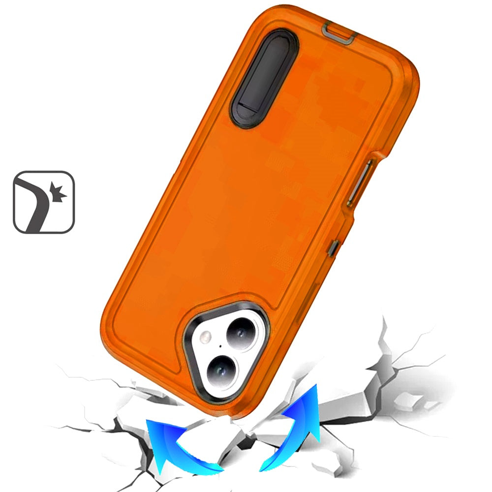 For Apple iPhone 17 Hybrid 3 Layers Hard 3in1 Shockproof with Kickstand Heavy Duty Hard TPU Rubber Anti-Drop Case Cover