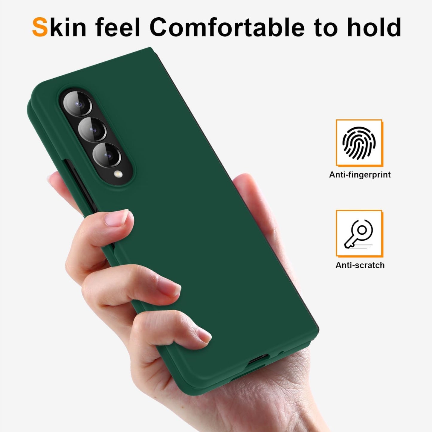 For Samsung Galaxy Z Fold 7 Hybrid Slim Premium Matte Finish TPU Rubber Anti-Slip Grip Full Protection Shockproof Case Cover