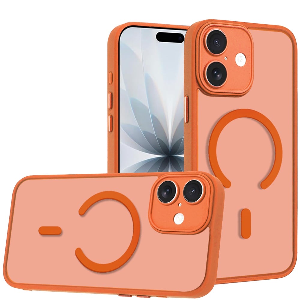 Phone Case for Apple iPhone 17 (6.3") Matte Frosted Magnetic Back Hybrid Hard PC Soft TPU Camera Protection Slim Shock Absorbing Anti Fingerprint Cover