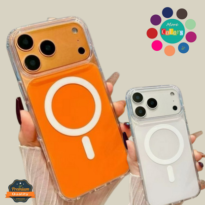 For Apple iPhone 17 AIR Crystal Clear Colorful Case Compatible with MagSafe, Shockproof Slim Protective Hybrid TPU Case Cover