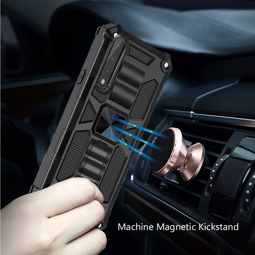 For Samsung Galaxy S26+ / S26 Plus Hybrid Shockproof [Military Grade] Rugged Protective with Magnetic Car Mount & Invisible Stand Case Cover