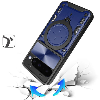 Phone Case for Google Pixel 11 / 11 Pro Magnetic Ring Stand Shockproof Hybrid Full Camera Slide Guard Anti Slip Heavy Duty Protective Armor Cover