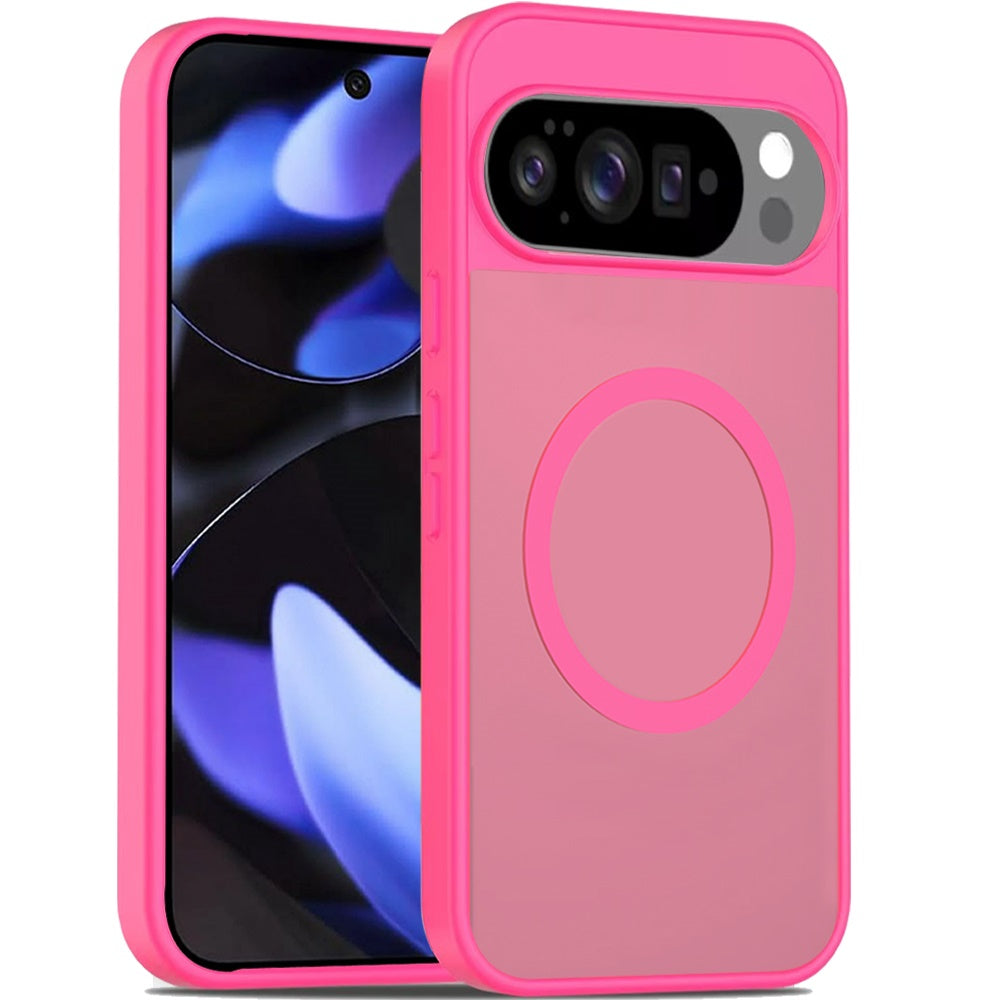For Google Pixel 10 Pro XL MagSafe Compatible Case Hybrid Soft TPU Bumper Hard Translucent Matte Back Slim Shockproof Case Cover