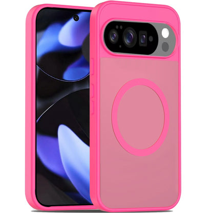 For Google Pixel 10 Pro XL MagSafe Compatible Case Hybrid Soft TPU Bumper Hard Translucent Matte Back Slim Shockproof Case Cover