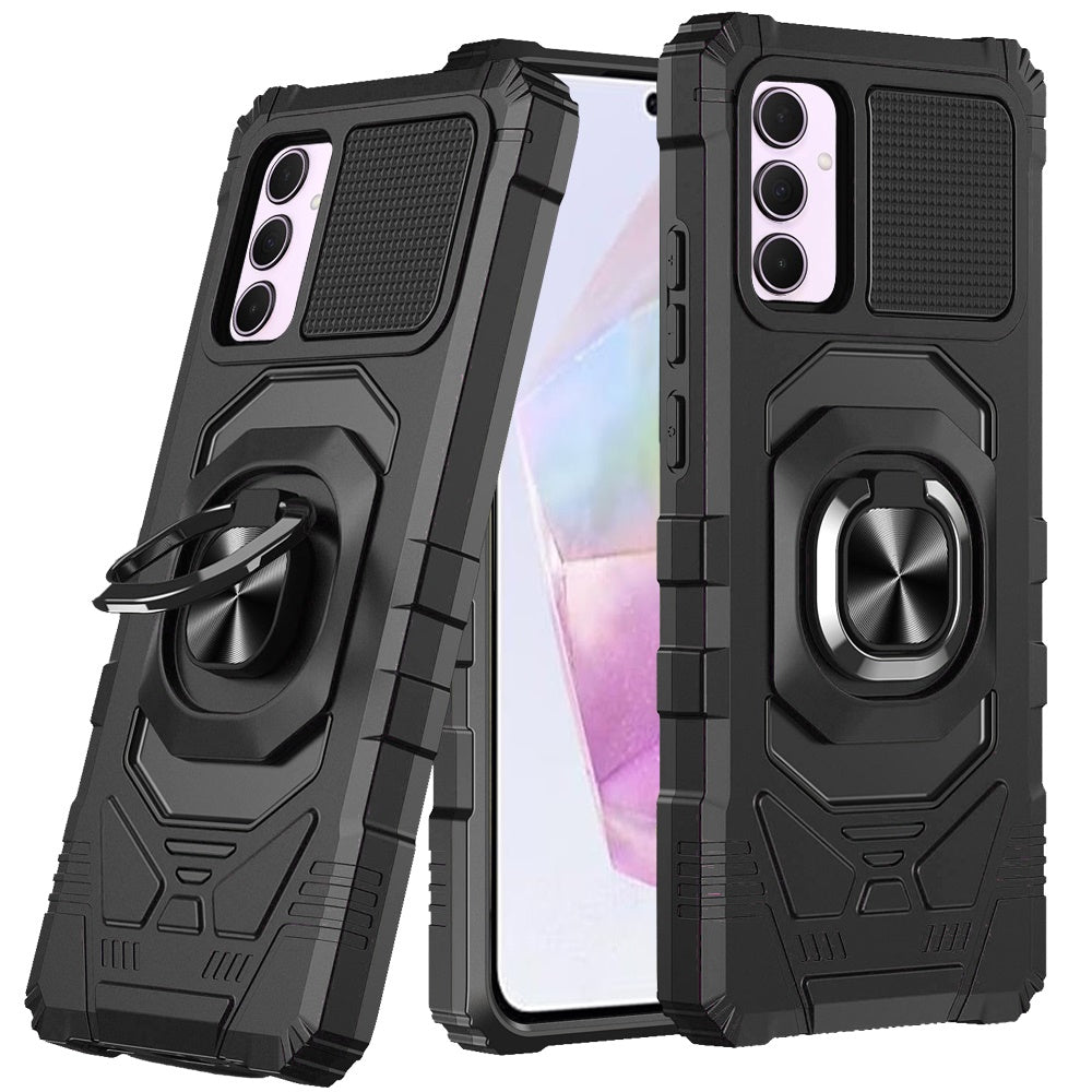 Phone Case for Samsung Galaxy A56 / A36 Shockproof Rugged Magnetic Ring Stand Armor Grip Anti Slip Heavy Duty Protective Hybrid Design Durable Kickstand Support Cover