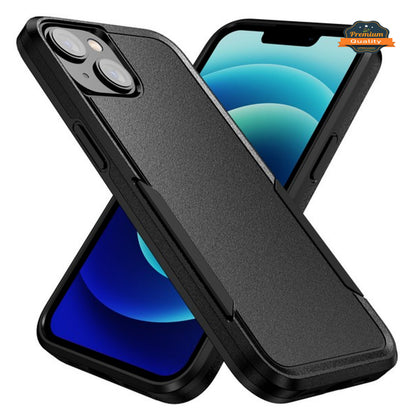 For Apple iPhone 16 Pro Max Hybrid Bumper Dual Layer TPU + PC Heavy-Duty Military-Grade Rubber Defender Protective Case Cover