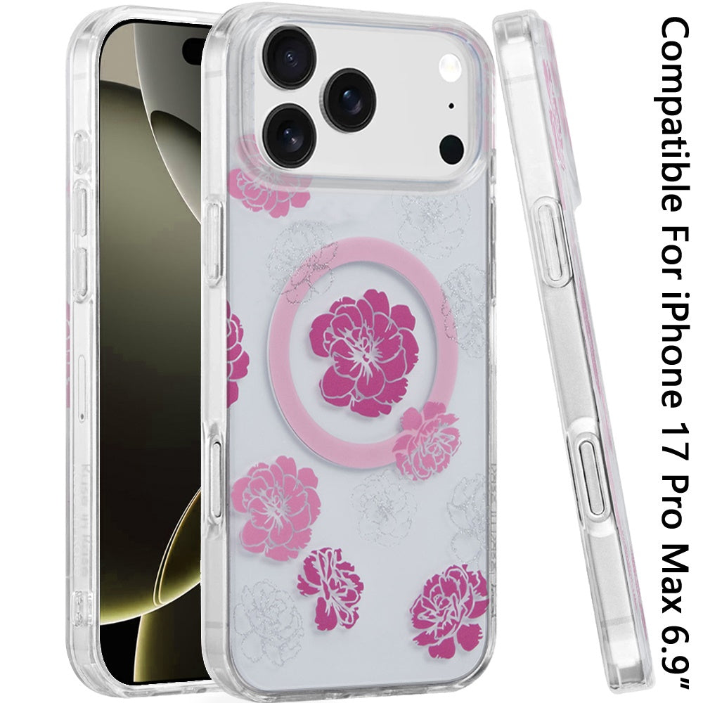 Phone Case for Apple iPhone 17 Pro Max (6.9") Stylish Design Shockproof Magnetic Magsafe Compatible TPU IMD Print Rugged Grip Drop Protection Slim Fashion Cover