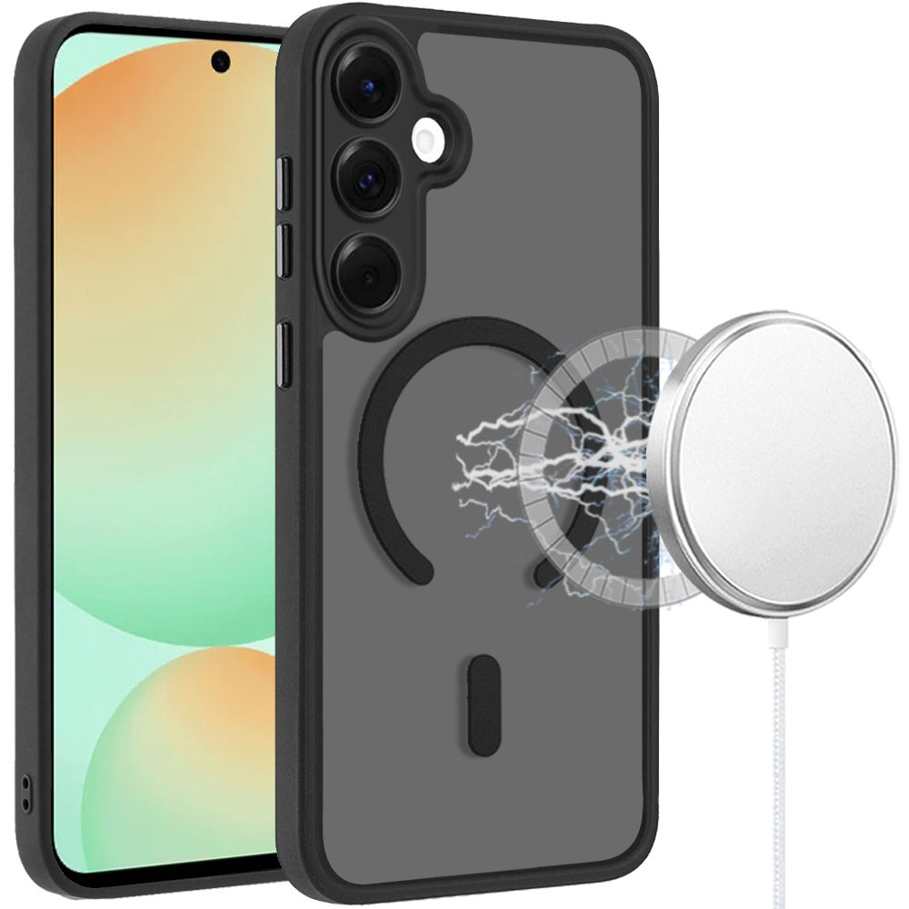 Matte Frosted Magnetic Back Hybrid Hard PC Soft TPU Camera Protection Slim Shock Absorbing Anti Fingerprint