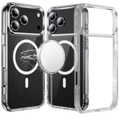 Phone Case for Apple iPhone 18 Pro Thick Clear Hybrid Magnetic Circle Shock Absorbing Reinforced Corners TPU Heavy Duty Transparent Frame Bumper Cover Clear