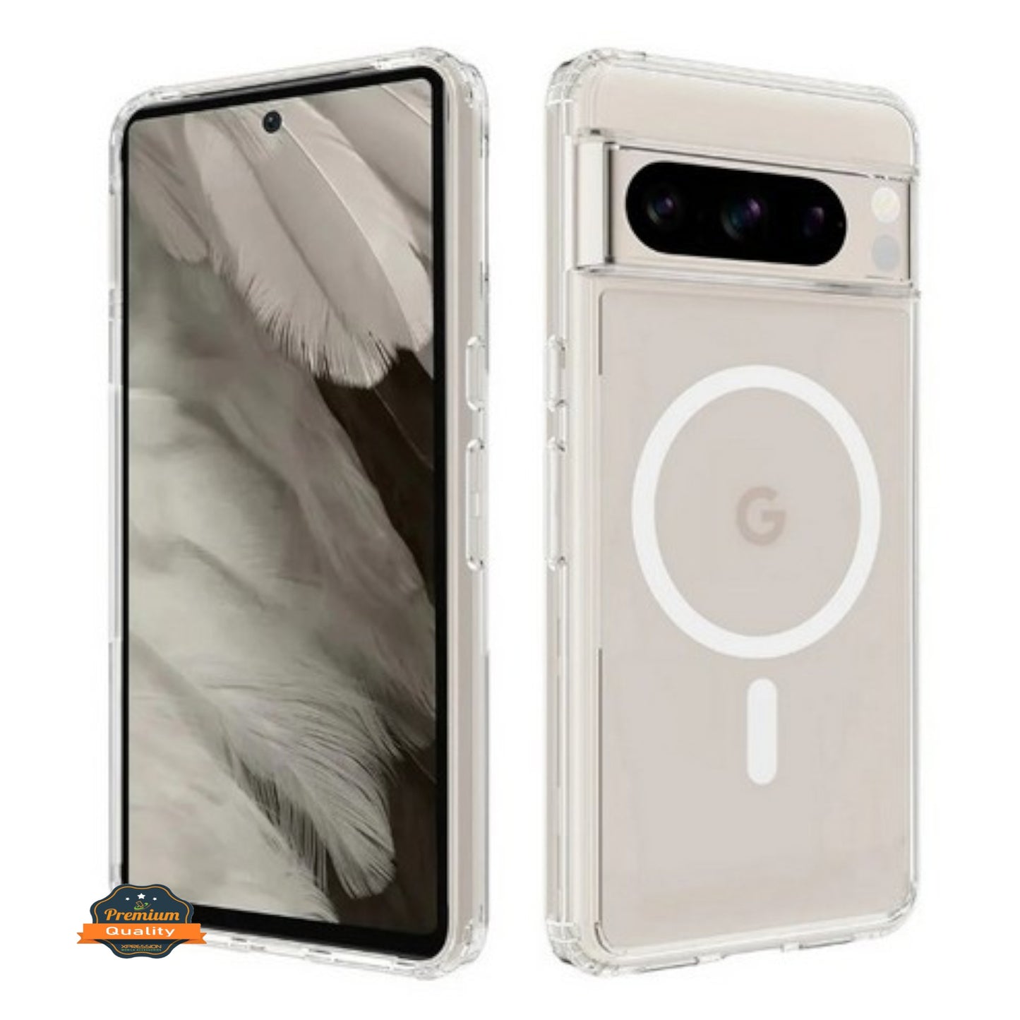 For Google Pixel 10 /Pixel 10 Pro Hybrid Clear Case Magnetic Back Shockproof Protective Transparent Back, Slim Fit, Wireless Charging Ready Case Cover Clear