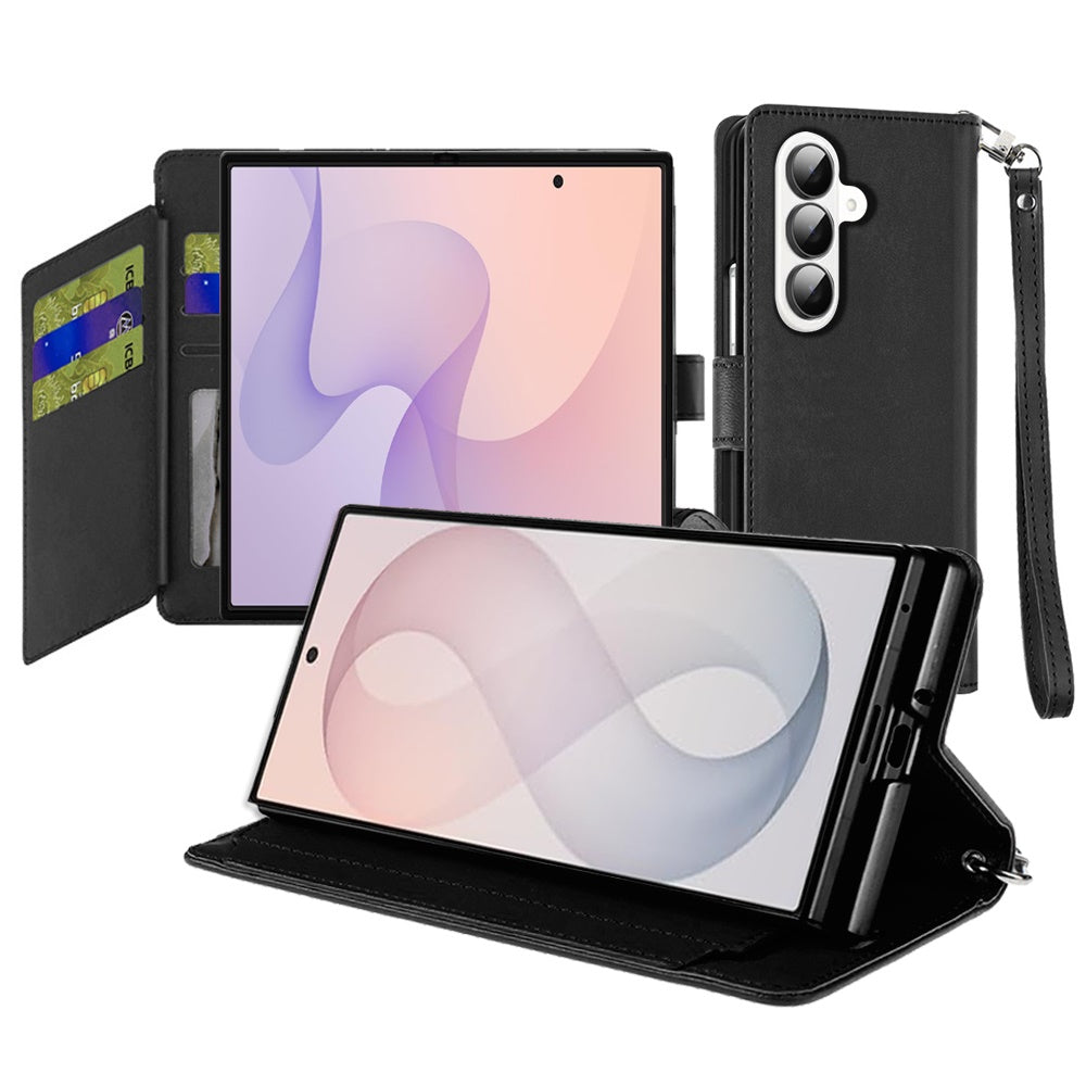 Phone Case for Samsung Galaxy Z Fold 8 Ultra Wallet Credit Card Holder Hybrid Slim Protective Dual Function Storage PU Leather Flip Pouch Cover