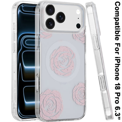 Phone Case for Apple iPhone 18 Pro/ iPhone 17 Pro Stylish Design Shockproof Magnetic Magsafe Compatible TPU IMD Print Rugged Grip Drop Protection Slim Fashion Cover