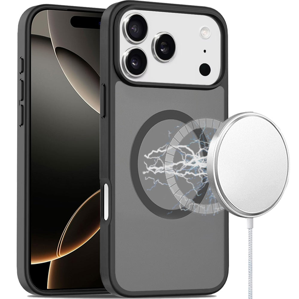 For Apple iPhone 17 Pro Max (6.9") MagSafe Compatible Case Hybrid Soft TPU Bumper Hard Translucent Matte Back Slim Shockproof Case Cover