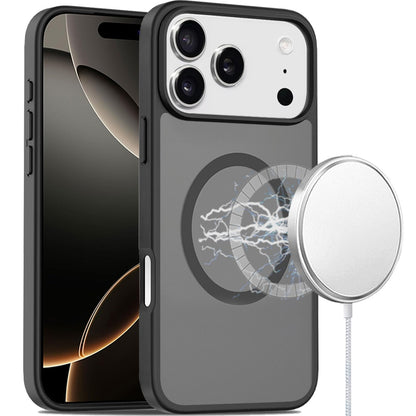 For Apple iPhone 17 Pro Max (6.9") MagSafe Compatible Case Hybrid Soft TPU Bumper Hard Translucent Matte Back Slim Shockproof Case Cover
