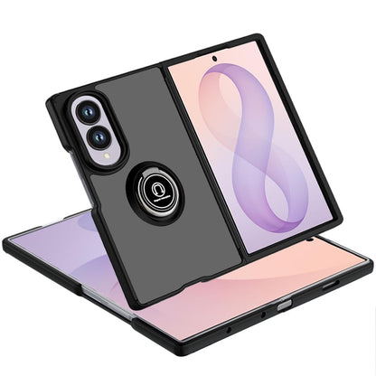 Phone Case for Samsung Galaxy Z Fold 8 Hybrid Magnetic Ring Stand TPU Hard Silicone Reinforced Bumper Shock Absorbing Matte Design Cover