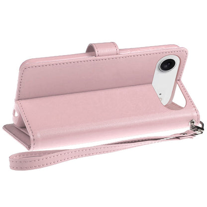 Phone Case for Apple iPhone 17 Air Wallet Credit Card Holder Leather Grip Shockproof Hybrid Protective Style Durable Flip Pouch Cover Rose Gold