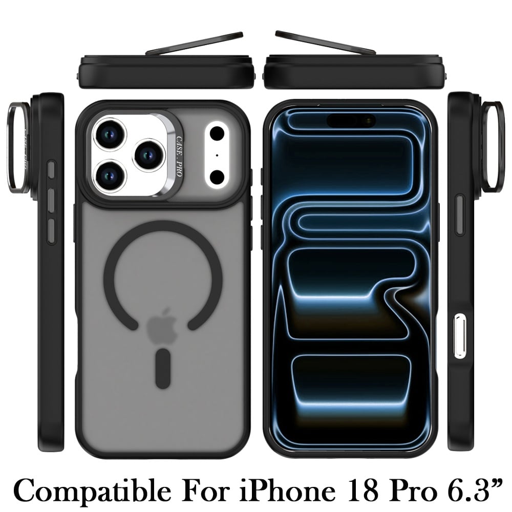 Phone Case for Apple iPhone 18 Pro Magnetic Shockproof Hybrid Camera Stand Guard Anti Slip Rubber Durable Protective Matte Design Cover