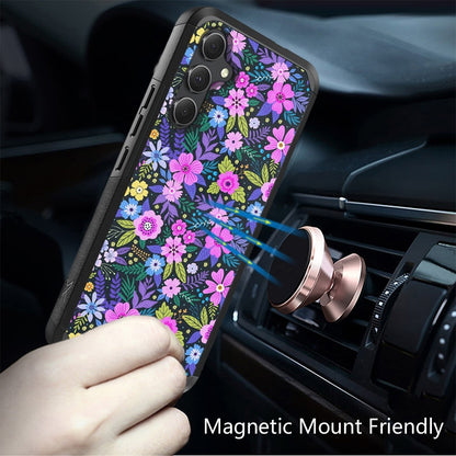 Phone Case for Samsung Galaxy A56/ A36 Slim Tough Shockproof Heavy Duty Hybrid Armor Anti Slip Durable Grip Dual Layer TPU Protective Hard Shell Cover Mystical Floral Boom