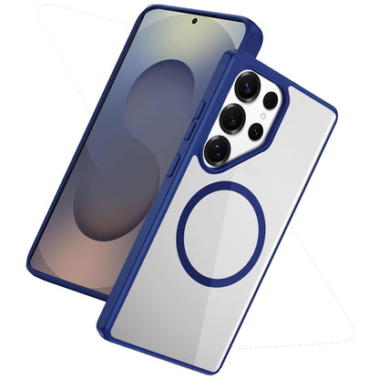For Samsung Galaxy S25 Ultra Magnetic Circle HQ Transparent Clear TPU Thick 2.0mm Frame Hybrid Shockproof Protector Case Cover