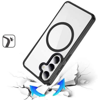 For Samsung Galaxy S26+ / S26 Plus Magnetic Circle HQ Transparent Clear TPU Thick 2.0mm Frame Hybrid Shockproof Protector Case Cover