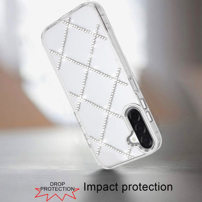 For Samsung Galaxy S25 Fan Edition /Galaxy S25 FE Gem Glitter Diamond Bling Clear Hybrid TPU Cover, Colorful Shockproof Protective Back, Slim Fit for Women Girls Case Cover Silver