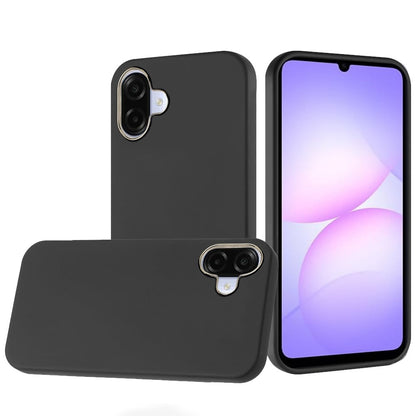 For Samsung Galaxy A07 Slim Classic Hybrid Around Rubber Gummy Gel Slick Hard PC Silicone TPU Chromed Button Case Cover