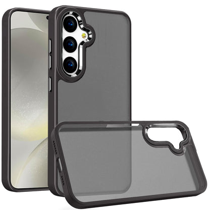 For Samsung Galaxy S23+ / S23 Plus Slim Fit Thin Hybrid,Frosted Matte Polished Acrylic Hard PC with TPU Rubber Frame Case Cover Black