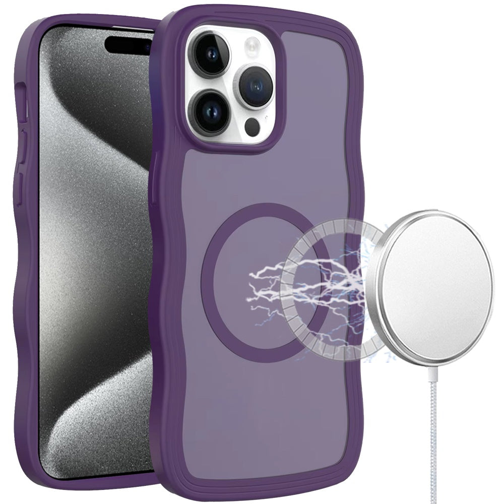 For Apple iPhone 15 Pro Max Grip Hand Magnetic Hybrid Case Shockproof Protection Matte Skin Rubber TPU + PC Case Cover