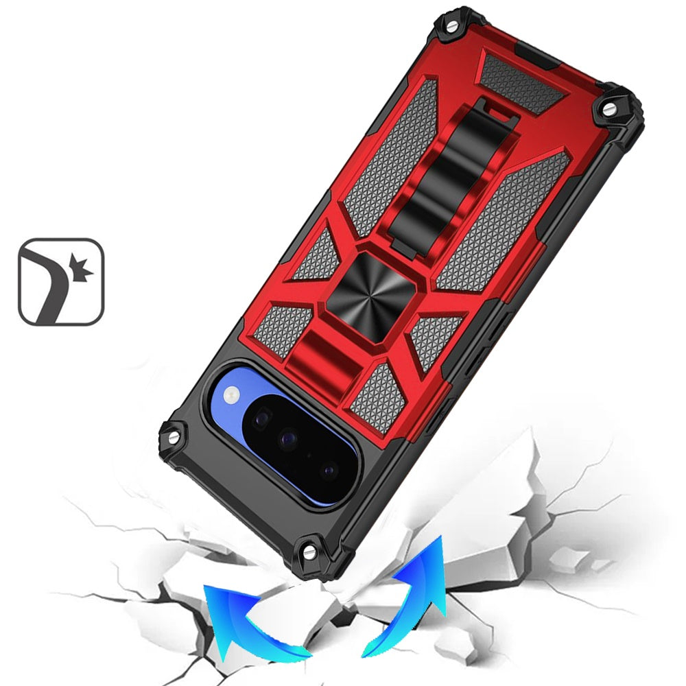 Phone Case for Google Pixel 11 / 11 Pro Built in Magnetic Hiden Kickstand Shockproof Rugged Armor Grip Hybrid Heavy Duty Anti Slip Protective Style Cover