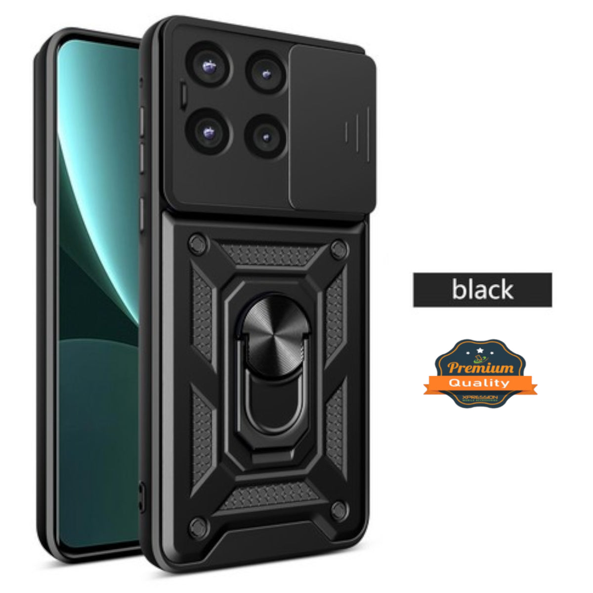 Phone Case Cover for Motorola Moto G Stylus 5G 2026 Hybrid Shockproof, Built-in Sliding Camera Lens Protection with Magnetic Finger Ring Stand Holder Cover