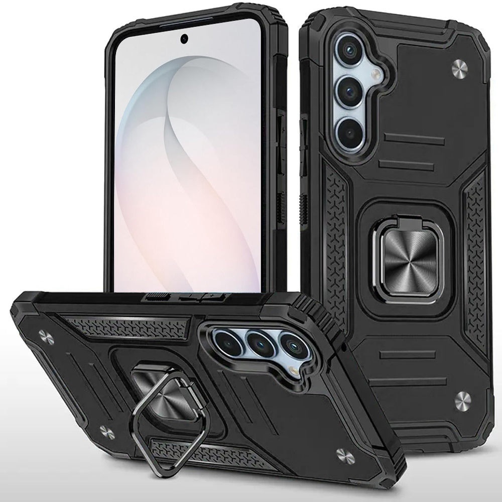 Phone Case for Samsung Galaxy S26 FE /Fan Edition Magnetic Car Mount Hybrid Ring Stand Shockproof Rugged Grip Armor Heavy Duty Protective TPU Durable Cover