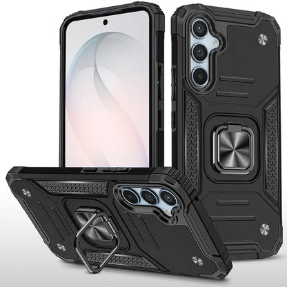 Phone Case for Samsung Galaxy S26 FE /Fan Edition Magnetic Car Mount Hybrid Ring Stand Shockproof Rugged Grip Armor Heavy Duty Protective TPU Durable Cover