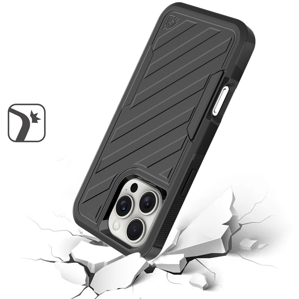 Samsung Galaxy A16 5G Hybrid lined shockproof dual layer Rugged 2in1 Hard PC & Silicone TPU Non Slip Textured Tough Armor