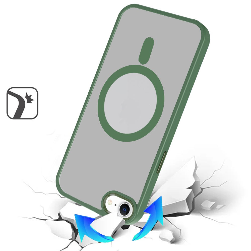 For Samsung Galaxy S25 EDGE MagSafe Compatible Transparent Greatest Clear Acrylic with Color Frame Thick Hybrid TPU Hard Case Cover