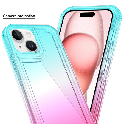 For Samsung Galaxy S25 /S24 Hybrid 3-in-1 Clear Case - Two-Tone Transparent Shockproof TPU + Hard Protective Frame Case Cover