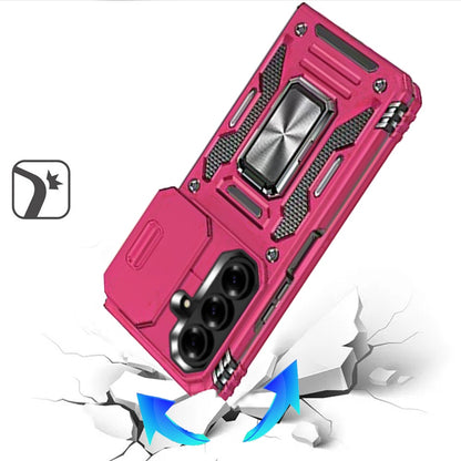 Phone Case for Samsung Galaxy Z Fold 8 Ultra Tough Metal Ring Shockproof Sliding Camera Window Hybrid Armor Rugged Anti Slip Heavy Duty Grip Cover