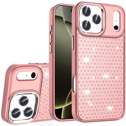Phone Case Cover for Apple iPhone 18 Pro /17 Pro Bling Diamond Metallic, Full Sparkle Chrome Edged Hybrid Protective Shockproof Cover
