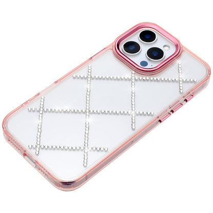 For Apple iPhone 13 Pro Max Gem Glitter Diamond Bling Clear Hybrid TPU Cover, Colorful Shockproof Protective Back, Slim Fit for Women Girls Case Cover