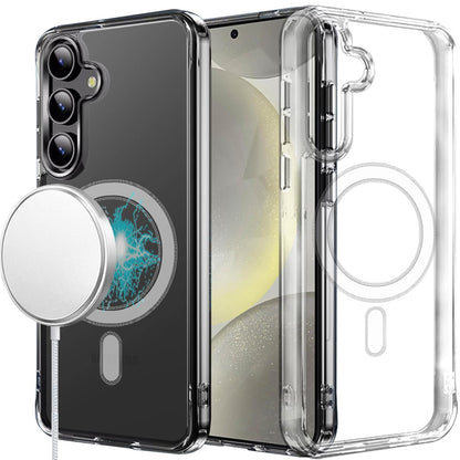 For Apple iPhone 11 Pro Max Clear Magnetic Case with Built-in Magnets Compatible with MagSafe Slim Soft TPU Bumper Case Cover Clear