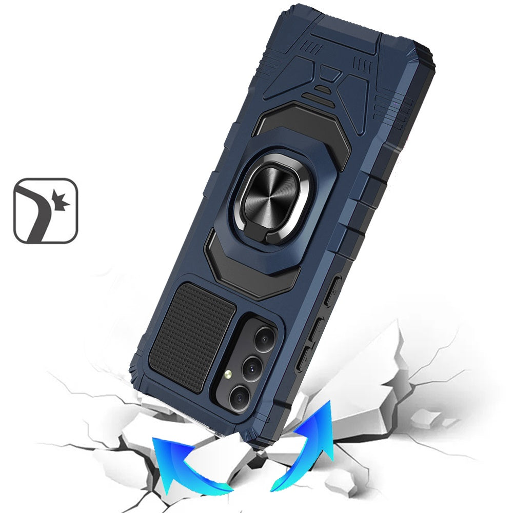 For Samsung Galaxy A36 Hybrid Dual Layer with 360° Rotate Magnetic Ring Stand Holder Kickstand TPU Rugged PC Shockproof Case Cover