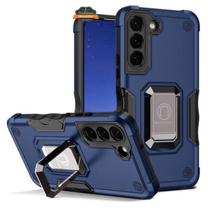 For Samsung Galaxy S25 /S24 Heavy Duty Hybrid 2in1 Hard PC & TPU Rugged Bumper Shockproof with Magnetic Ring Kickstand Case Cover