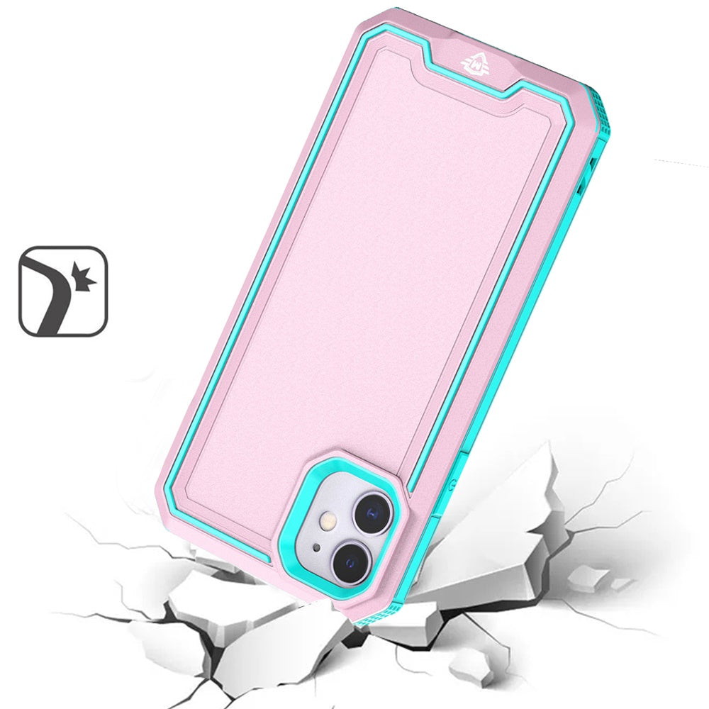 For Apple iPhone 17E /16E Premium Fused Hybrid Tough Strong Hard PC TPU Rubber Shockproof Drop Protection Impact Case Cover Pink