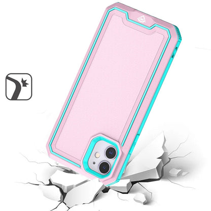For Apple iPhone 17E /16E Premium Fused Hybrid Tough Strong Hard PC TPU Rubber Shockproof Drop Protection Impact Case Cover Pink