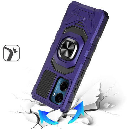For Apple iPhone 17E /16E Hybrid Dual Layer with 360° Rotate Magnetic Ring Stand Holder Kickstand TPU Rugged PC Shockproof Case Cover