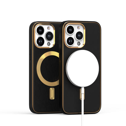 For Apple iPhone 11 Pro Max PU Leather Magnetic Hybrid Shockproof Protection Premium Finish Durable Secure Grip Slim Design Case Cover Black
