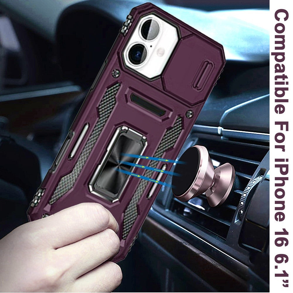 Tough Metal Ring Shockproof Sliding Camera Window Hybrid Armor Rugged Anti Slip Heavy Duty Grip