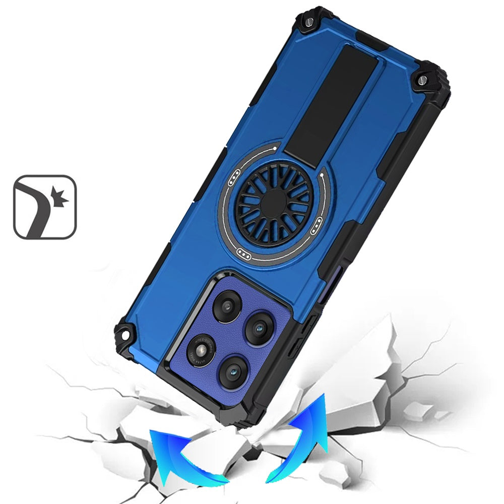 For Motorola Moto G Stylus 5G 2026 /2025 Texture Design Invisible Kickstand Case, MagSafe Compatible Hybrid Shockproof Cover, Car Mount Friendly Case Cover